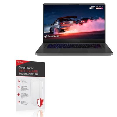 BoxWave Screen Protector Compatible With ASUS ROG Zephyrus G15 WQHD Laptop (GA503RM) - ClearTouch Anti-Glare ToughShield 9H (2-Pack), Anti-Glare 9H Tough Flexible Film Screen Protector