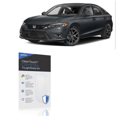 BoxWave Screen Protector Compatible with 2024 Honda Civic Hatchback Sport Touring Display (9 in) - ClearTouch Crystal ToughShield 9H (2-Pack), Clear 9H Tough Flexible Film Screen Protector