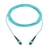 Eaton Tripp Lite Series 5 Meter OM4 50/125 Fiber Optic Cable, 100G Multimode (12F MPO/MPO-PC Female-to-Female) Type-A Polarity, OFNP Jacket, Aqua, TAA Compliant (N845A-05M-12TAA) view 2