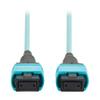 Eaton Tripp Lite Series 5 Meter OM4 50/125 Fiber Optic Cable, 100G Multimode (12F MPO/MPO-PC Female-to-Female) Type-A Polarity, OFNP Jacket, Aqua, TAA Compliant (N845A-05M-12TAA) view 4