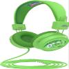 JellieMons Booma Beats Wired Headphones for Kids, 3.5mm Plug, Fun Characters and Colors, Volume Controls, Great for School (Green) view 1
