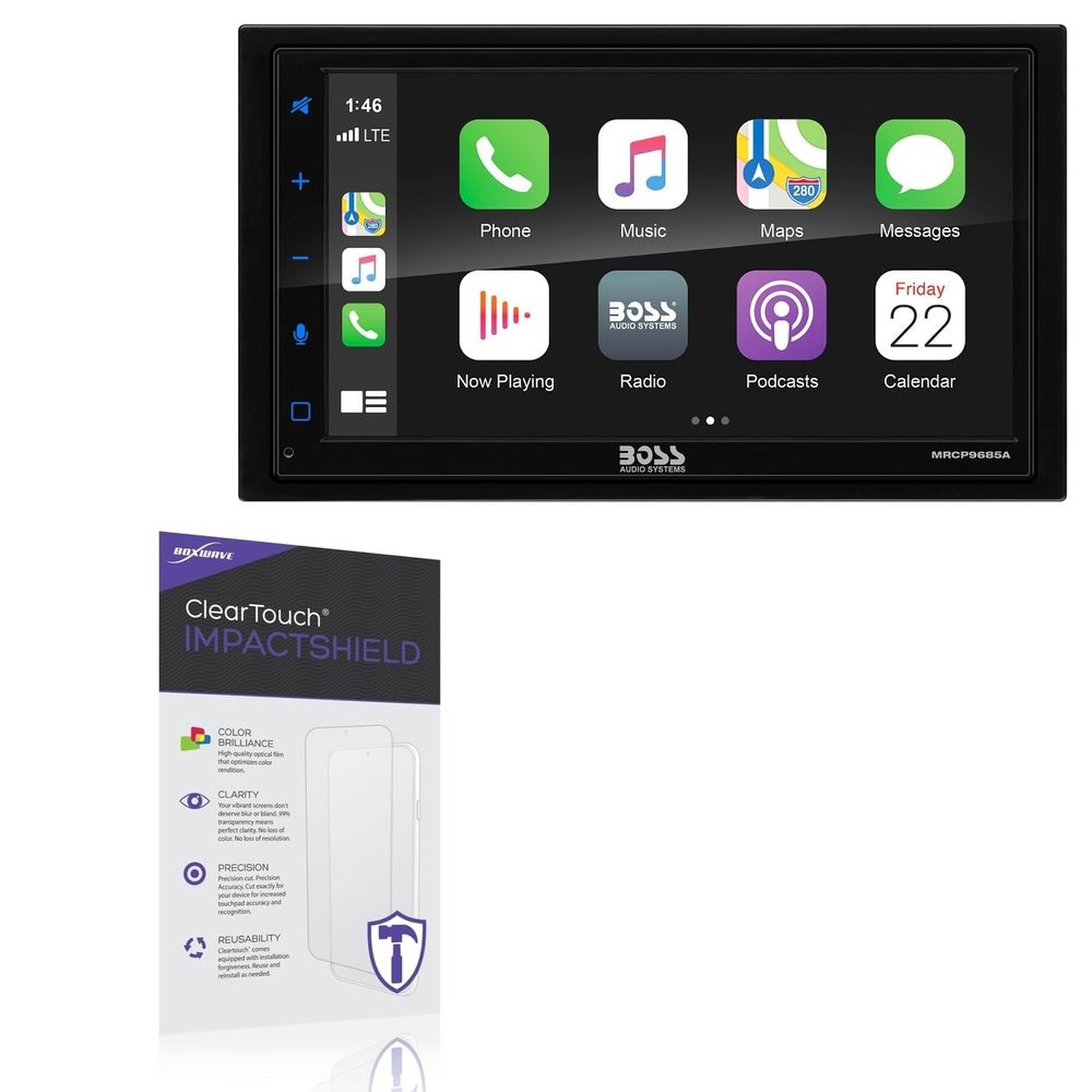 BoxWave Screen Protector Compatible with BOSS Audio MRCP9685A - ClearTouch ImpactShield (2-Pack), Impenetrable Screen Protector Flexible Film