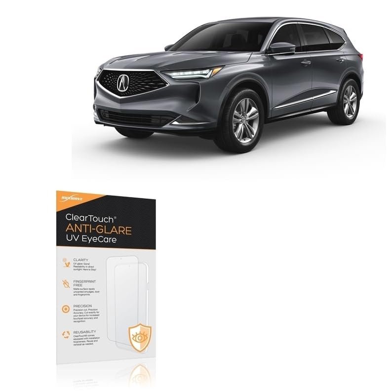 BoxWave Screen Protector Compatible with Acura 2022 MDX Display (12.3 in) - ClearTouch Anti-Glare Anti-UV EyeCare (2-Pack), Filters Out Harmful Blue Light Reduce Fatigue
