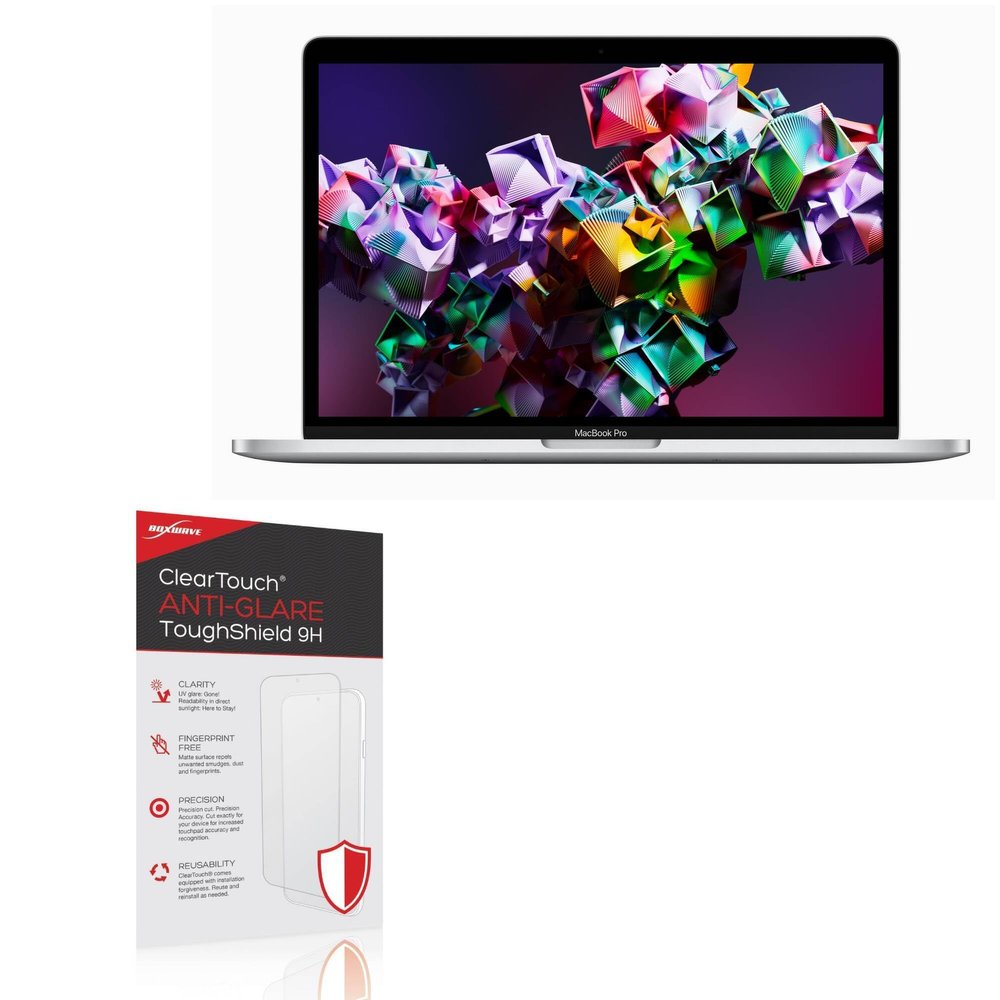 BoxWave Screen Protector Compatible With Apple MacBook Air (13-inch M2 2022) - ClearTouch Anti-Glare ToughShield 9H (2-Pack), Anti-Glare 9H Tough Flexible Film Screen Protector