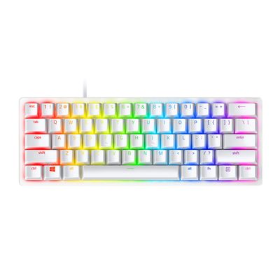 Razer Huntsman Mini 60% Gaming Keyboard: Linear Optical Switches - Rapid Trigger Mode - Chroma RGB Lighting - PBT Keycaps - Onboard Memory - Snap Tap - White