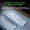 Razer Huntsman Mini 60% Gaming Keyboard: Linear Optical Switches - Rapid Trigger Mode - Chroma RGB Lighting - PBT Keycaps - Onboard Memory - Snap Tap - White view 4