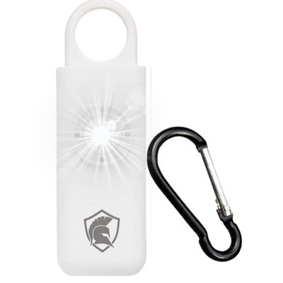 Spartan Defense - The Original Personal Safety Alarm for Women - Loud Siren, Strobe Light and Key Chain 2.0 Version (White)