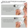 Spartan Defense - The Original Personal Safety Alarm for Women - Loud Siren, Strobe Light and Key Chain 2.0 Version (White) view 2