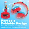 JellieMons Booma Echo Wireless Stereo Headphones for Kids, Over Ear, Foldable, Fun Characters, Safe Volume Features, Optional Wired Connection, School Ready, Long Play time. (Blue) view 3