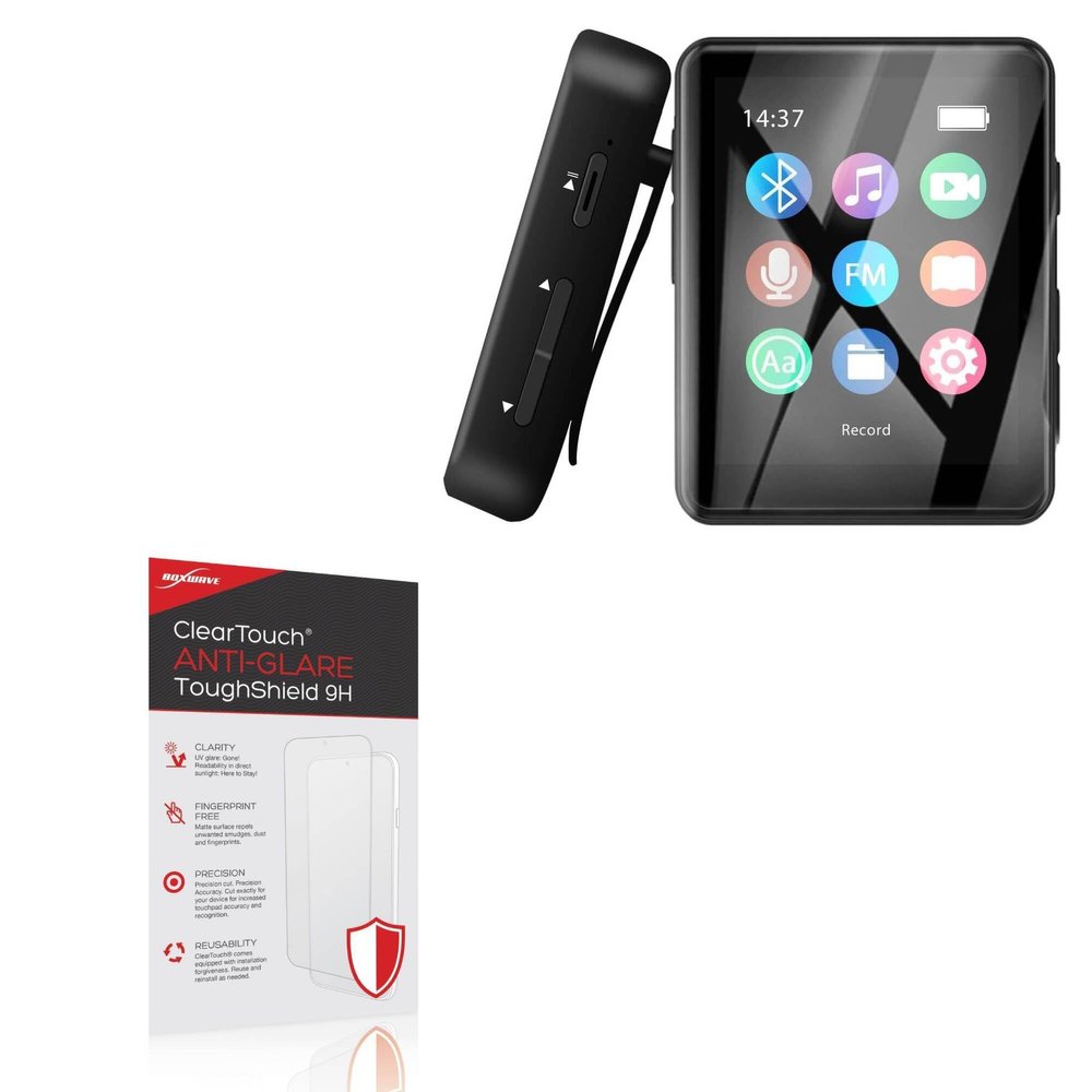 BoxWave Screen Protector Compatible With Keenlight MP3 Player with Bluetooth (1.8 in) - ClearTouch Anti-Glare ToughShield 9H (2-Pack), Anti-Glare 9H Tough Flexible Film Screen Protector