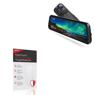 BoxWave Screen Protector Compatible With CamPark CE61G2.5K (10 in) - ClearTouch Anti-Glare ToughShield 9H (2-Pack), Anti-Glare 9H Tough Flexible Film Screen Protector