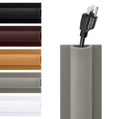 Rubber Bond TV Cord Hider Cable Protector - Strong Self Adhesive Wall Cord Cover Cable Hider - Low Profile Cable Management Wall Cord Concealer Cable Raceway