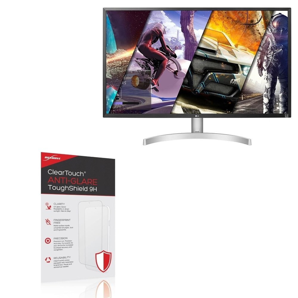 BoxWave Screen Protector Compatible With LG 32 Monitor (32UL500) - ClearTouch Anti-Glare ToughShield 9H (2-Pack), Anti-Glare 9H Tough Flexible Film Screen Protector