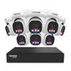 Defender AI Powered Sentinel Pro Turret 8CH NVR PoE Security Camera System, 8pc Metal Turret Cameras, 109 Wide Angle, IP66 Rated, Audio Recording, Web Viewing, 1TB HDD, Works w/Empower App view 1