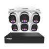 Defender AI Powered Sentinel Pro Turret 8CH NVR PoE Security Camera System, 6pc Metal Turret Cameras, 109 Wide Angle, IP66 Rated, Audio Recording, Web Viewing, 1TB HDD, Works w/Empower App view 1
