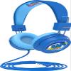 JellieMons Booma Beats Wired Headphones for Kids, 3.5mm Plug, Fun Characters and Colors, Volume Controls, Great for School (Blue) view 1