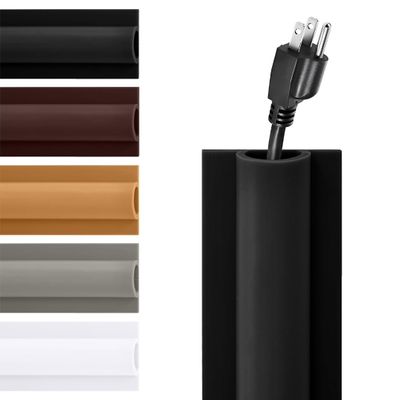 Rubber Bond TV Cord Hider Cable Protector - Strong Self Adhesive Wall Cord Cover Cable Hider - Low Profile Cable Management Wall Cord Concealer Cable Raceway