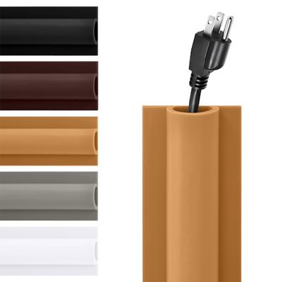 Rubber Bond TV Cord Hider Cable Protector - Strong Self Adhesive Wall Cord Cover Cable Hider - Low Profile Cable Management Wall Cord Concealer Cable Raceway