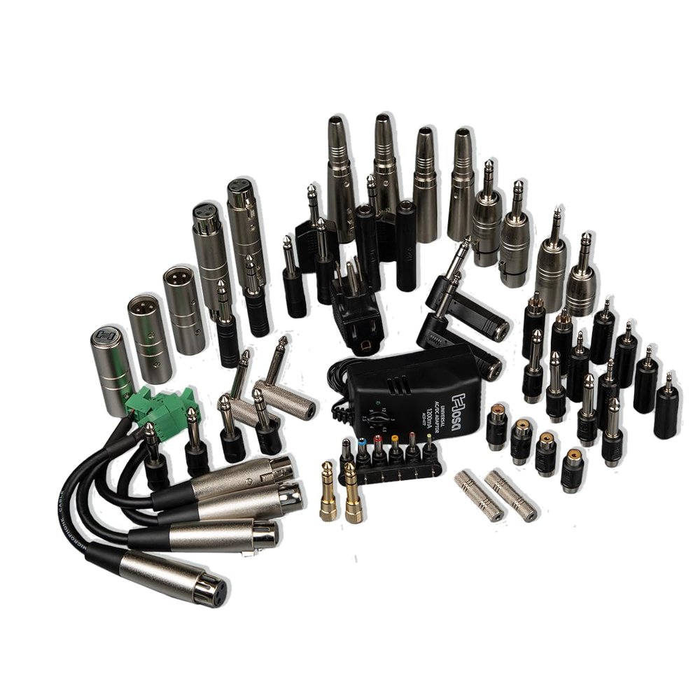 Hosa MAK-582 PatchPal Ultimate Connectivity Toolkit for Audio Troubleshooting & Signal Integration, Essential Gear for Live Sound, Studio, Broadcast & AV Professionals, 52 Pieces