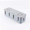 CONGARTENO Cable Management Box for Desk Organization Power Cord Holder Data Cable Storage Box Grey Cord Organizer view 3