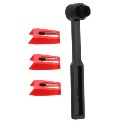 GOOHOCHY 1 Set Vinyl Record Cleaning Kit Stylus Needles Vinyl Cleaning Brush for Turntable Maintenance Static Design to Reduce Interference Convenient Audio Accessory for Phonograph Care