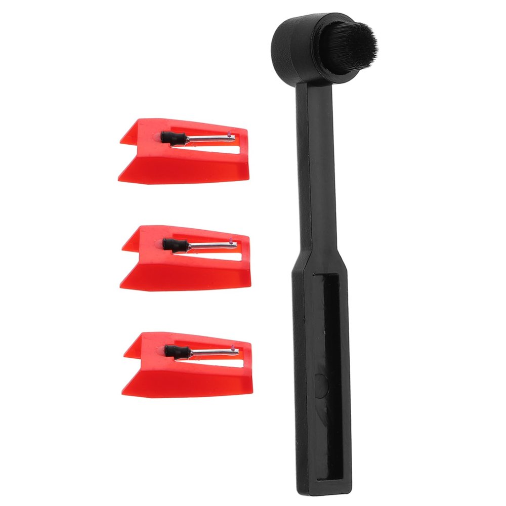 GOOHOCHY 1 Set Vinyl Record Cleaning Kit Stylus Needles Vinyl Cleaning Brush for Turntable Maintenance Static Design to Reduce Interference Convenient Audio Accessory for Phonograph Care