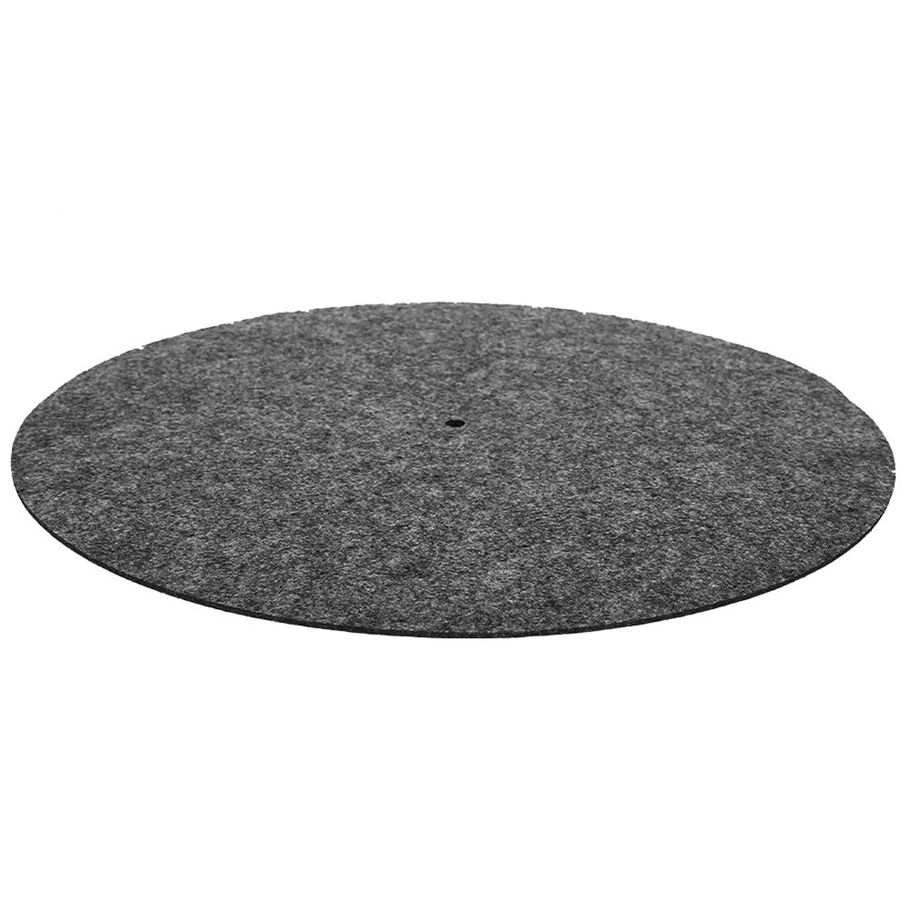 Keenso Turntable Platter Mat 12 Anti Vibration Audiophile Pad for Record Players Turntable Felt (Black)