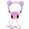 CIYODO Plush Ear Headphones Adjustable Glitter Wired Headset with Volume Limiting Comfortable Design for Boys for School Use view 1