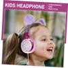 CIYODO Plush Ear Headphones Adjustable Glitter Wired Headset with Volume Limiting Comfortable Design for Boys for School Use view 4