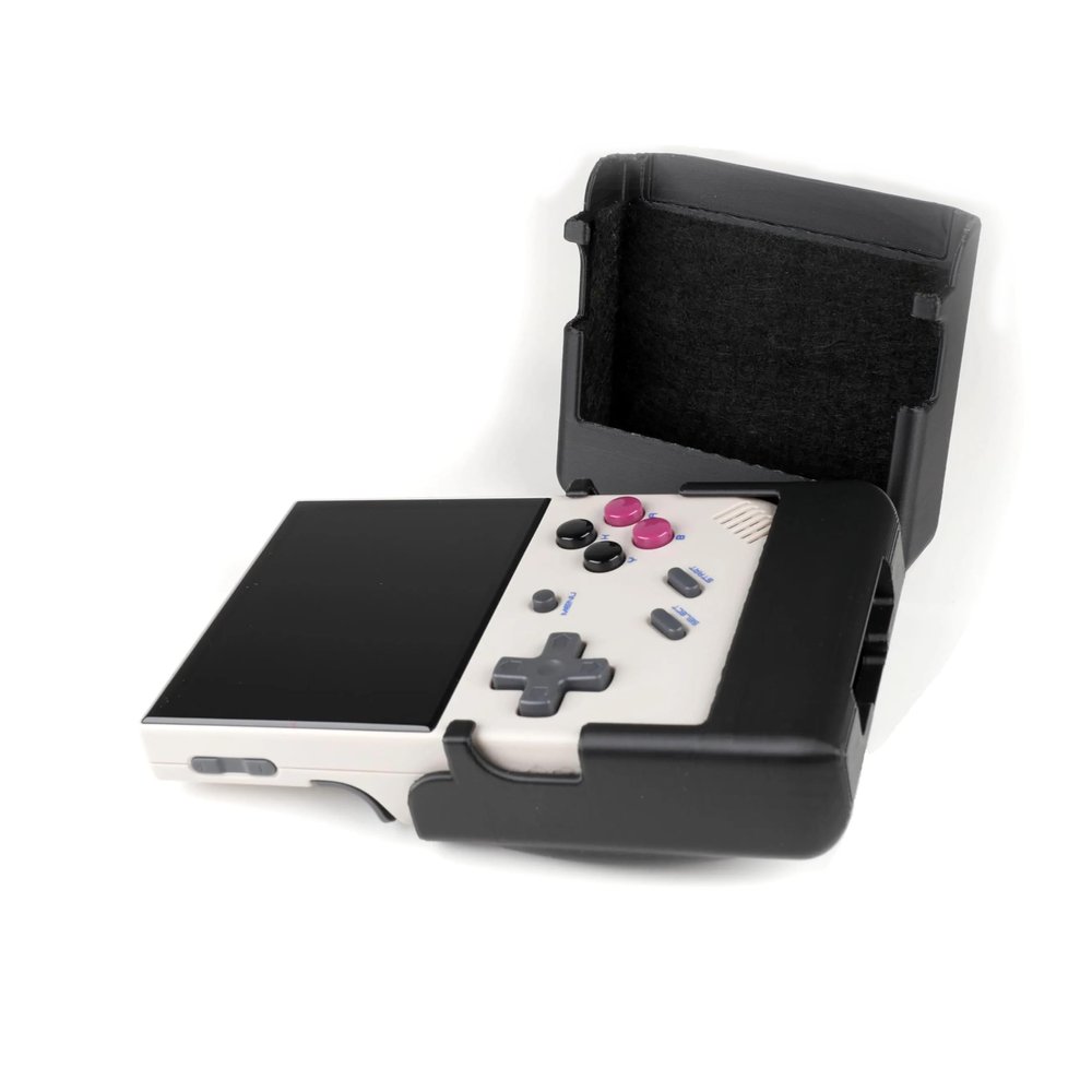 Felt Grip 2-in-1 for Anbernic RG35XX Plus Reversible Screen Cover GBC Style Chin Grip Felt Screen Protector
