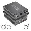 Analog to Digital Audio Converter, RCA to Optical Audio Converter with 3.5mm AUX Jack and Coaxial Adapter for Soundbar, Equipped with Volume Adjustment Function view 1