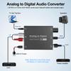 Analog to Digital Audio Converter, RCA to Optical Audio Converter with 3.5mm AUX Jack and Coaxial Adapter for Soundbar, Equipped with Volume Adjustment Function view 2