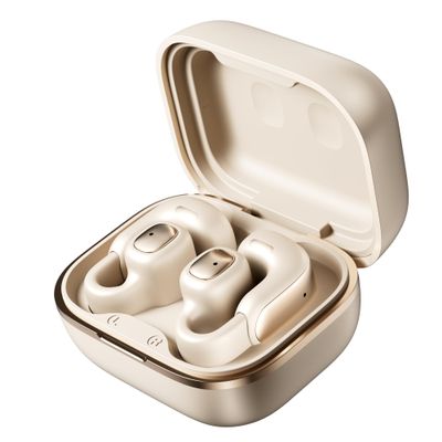 BEVCEFCC Clip on Earbuds Bluetooth Open Ear Wireless Headphones Lightweight Earphones, Open Air Design Headphones for Running Gym Workouts