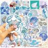 100Pcs Aesthetic Coast Stickers for Girl, Cute Ocean Beach Waterproof Vinyl Decal for Girl Teen Adult Student Water Bottle Laptop Phone Computer Skateboard Luggage Notebook view 3