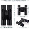 10X25 HD Binoculars for Adults Compact Binoculars for Bird Watching Hunting Sports Events Travelling Adventure and Concerts FMC Lens view 2