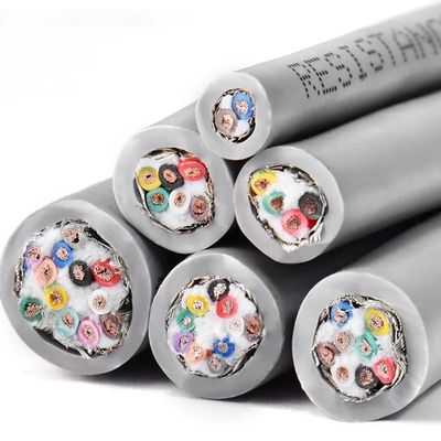 10m high Flexibility CNC Twisted Pair Shielded Cable Wire 2/4/6/8/10/12core 26-17AWG TRVVPS Oil Resistant and Bending Cable(26 AWG 0.15mm2,8 Cores)