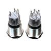 19mm 2 3 Position Switch Push Button Switch DPDT Illuminated Metal selector Rotary Switch with LED Waterproof Stainless Steel(White,2 Position_12-24V) view 1