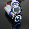19mm 2 3 Position Switch Push Button Switch DPDT Illuminated Metal selector Rotary Switch with LED Waterproof Stainless Steel(White,2 Position_12-24V) view 3