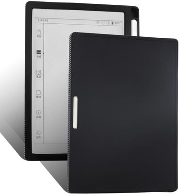 AJUSIBZR Soft Silicone Cover Compatible with Boox Note Air 4C 10.3'' Case eBook Slim Shockproof Protective Back Shell with Pen Slot(Black)
