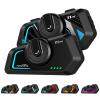 Fodsports T1 PRO Motorcycle Intercom V5.4 with Music Sharing, One-Click Switching for 4 Functional Modes, 6-Way Motorcycle Helmet Headset, FM/5 Stickers/Noise Cancellation/Stereo Music, 2 Pack view 1
