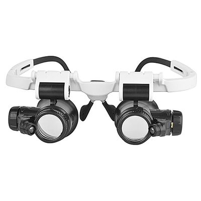 MVUYO Retractable Leg Repair Eyed Mounted Magnifier High Power LED Light