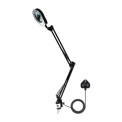 MVUYO Clip Type Cantilever Bracket with Light Magnifying Glass, Electronic Repair, Embroidery Reading(10x)