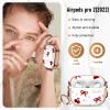 Maxjoy for Cute Airpods Pro 2 case with Safety Lock,Compatible Airpods Pro Case 2nd/1st Gen,Compatible Red Bow Cherry AirPods Case Cover for Women Girly with Keychain-Transparent view 4