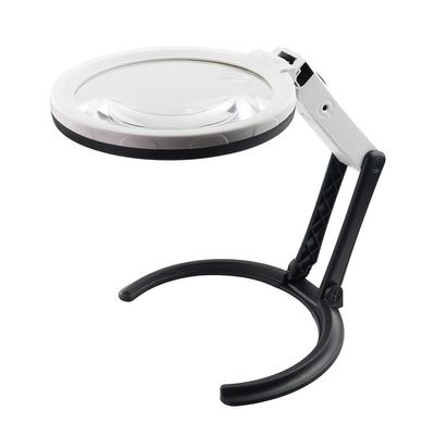 MVUYO Foldable Desktop Working Magnifying Glass with LED Light Strip Plug