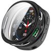 3 Pack Cases Compatible with Samsung Galaxy Watch 8 44mm with Screen Protector, Flexible TPU Shockproof Scratch Proof Cover Case (Black/Silver/Black) view 2