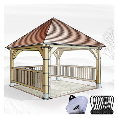 LMyyds 5 Mil Thickness Patio Enclosure, Clear Vinyl Patio Enclosure, Porch Curtains Outdoor Waterproof for Screens Deck Covers (9.84x6.56'/3x2m)