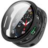 2 Pack Hard Case for Samsung Galaxy Watch 8 40mm with Screen Protector, Hard PC Protective Case Shockproof Anti-Scratch Bumper Cover with Tempered Glass (Black/Beige) view 2