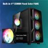 EWAIDI CV103 Color USB3.0 Tempered Glass Side Panel Mid Tower ATX Gaming Computer Case with Fixed Rainbow Fans*4PCS with Mesh view 4