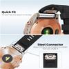 FFHDJL 20mm Watch Band Replacement for Garmin fenix 5S/5S Plus/6S/7S/Instinct 2S/D2, Quick Fit Soft Silicone Strap with Rose Gold Buckle Breathable Waterproof Wristband Accessory(Black 5.3"-8.2") view 4
