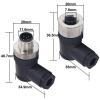 hiSpkNix M12 5-Pin Male & Female Right Angle Aviation Connector, 12mm IP67 Waterproof Circular Panel Socket, 4 Sets (A-Code, Screw-Joint, Unshielded) view 2